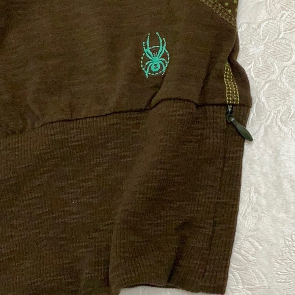 Spyder SLUB ATHLETIC TOP - Brown/Aqua - Picture 3 of 12